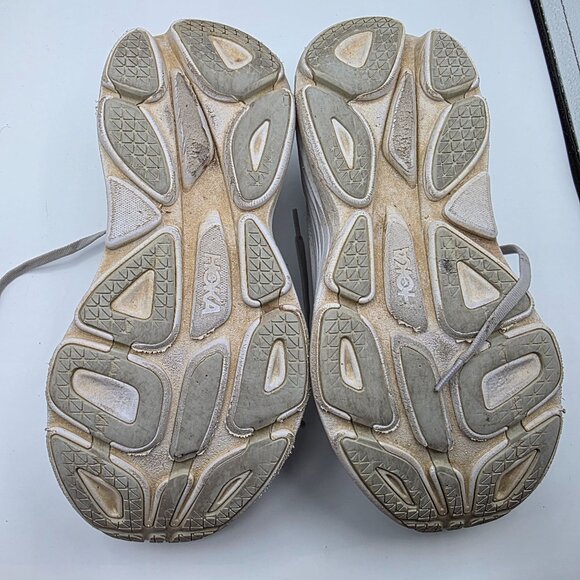 Hoka One One Bondi 8 Womens Size 8.5 B Gray White Athletic Running Shoes - Picture 8 of 13